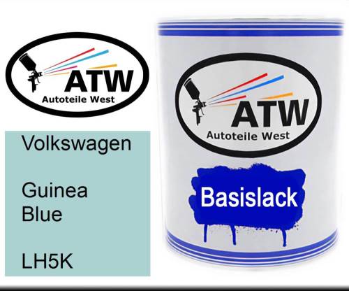 Volkswagen, Guinea Blue, LH5K: 1L Lackdose, von ATW Autoteile West.